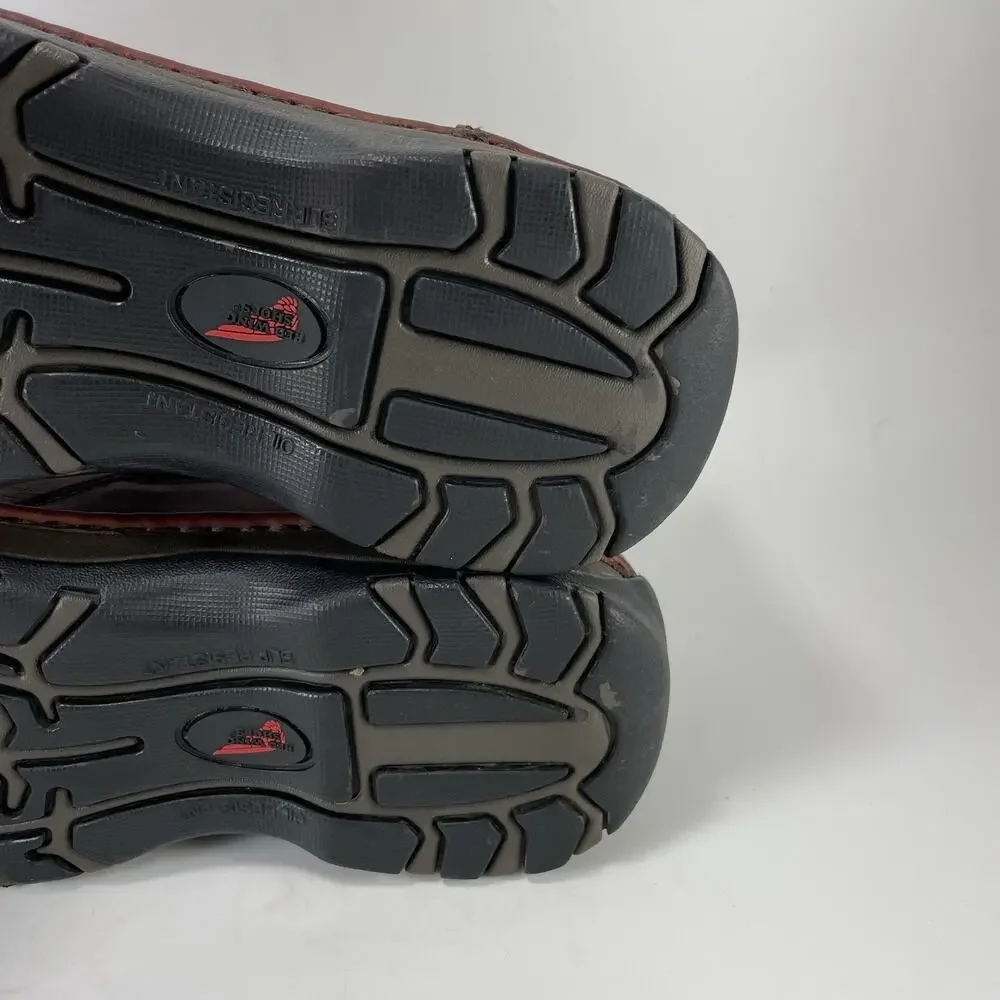 Red Wing Worx 2322 Shoes Womens Size 9.5 B Brown Leather Steel Safety Toe Work